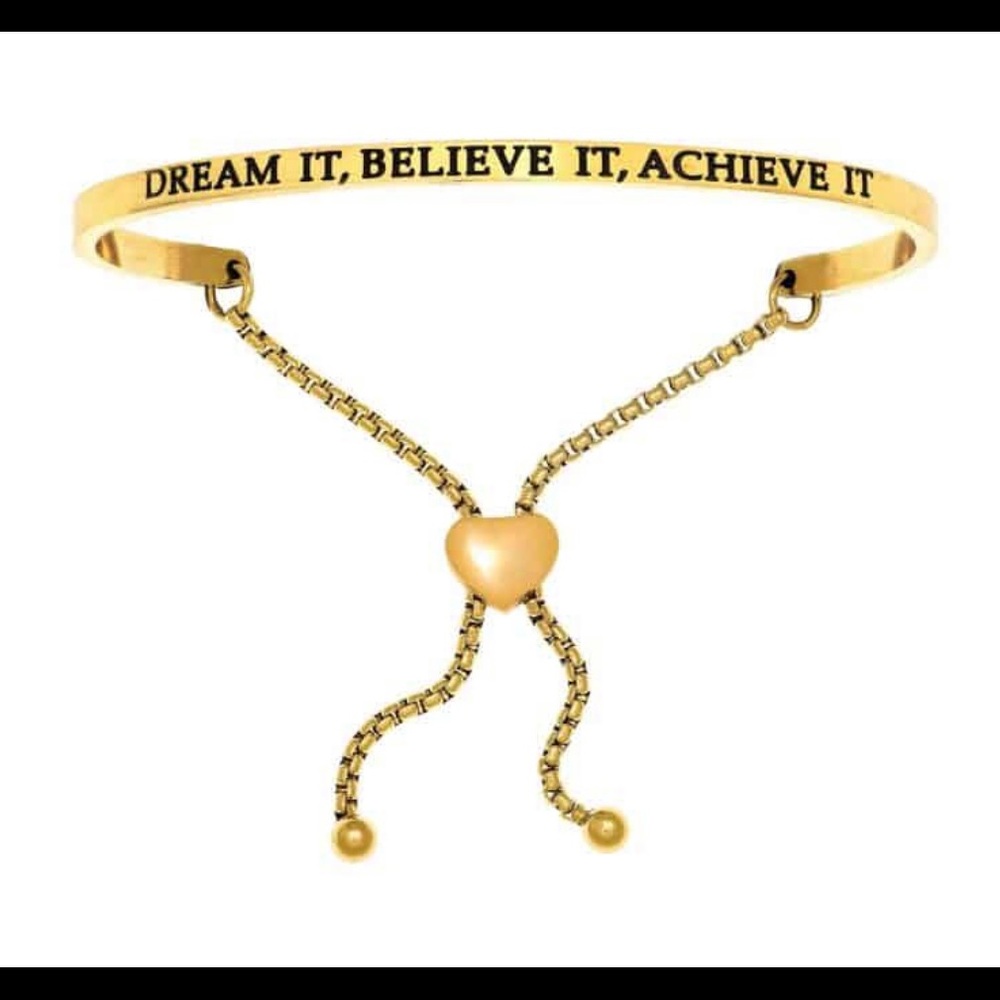 Intuitions Stainless Steel bracelet Dream it,  Believe it, Achieve it NIB